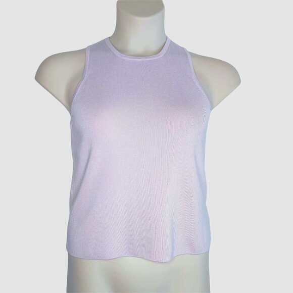 Kenneth Cole Women's Silk Blend Lightweight Racerback Sleeveless Shell Sweater - Picture 1 of 5